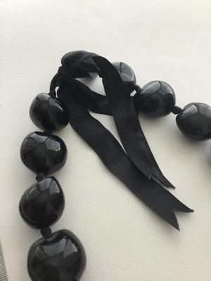 Beautiful vintage ribbon tie statement necklace