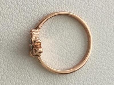 Rose gold type dragonfly ring