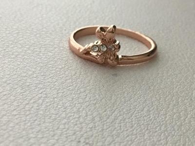 Rose gold type dragonfly ring
