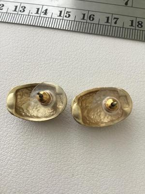 Gold tone statement earrings