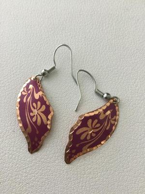 Pink fashion earrings