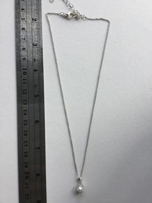 Silver tone fashion necklace