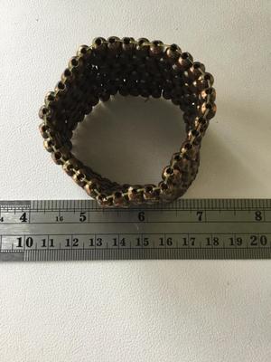 Bronze tone stretchy fashion bracelet