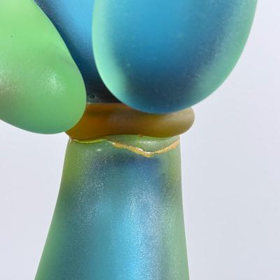 LOT 1D: Vintage Murano Seguso Uranium Art Glass Dog Sculpture *condition issue*