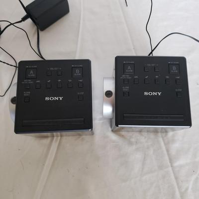 Two Sony AM/FM Projected Clock Radios (B3-KD)