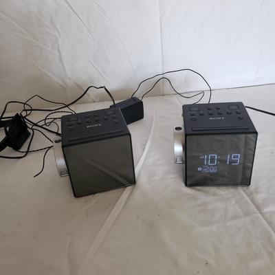 Two Sony AM/FM Projected Clock Radios (B3-KD)
