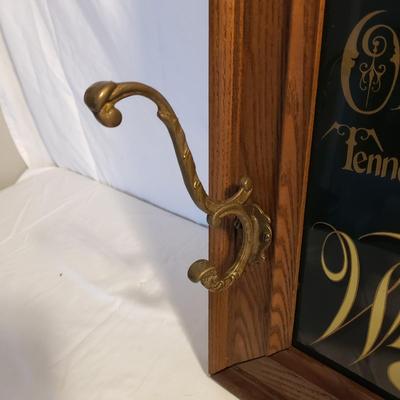 Jack Daniels Advertisement Framed with Brass Hooks (B3-KD)