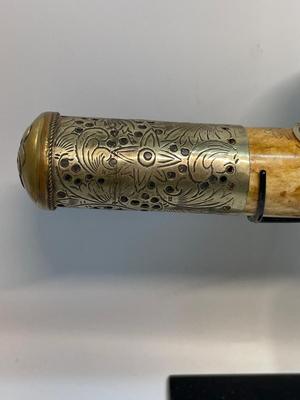 Vintage Bone Opium Pipe with stand