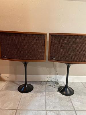 Vintage Bose 901 Series Speakers on Tulip Stands