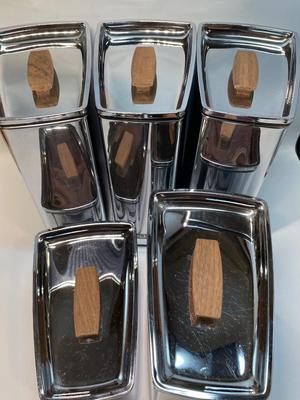 Vintage MCM Stainless Canisters - like new!!