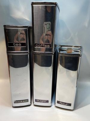 Vintage MCM Stainless Canisters - like new!!