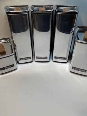 Vintage MCM Stainless Canisters - like new!!