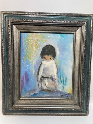 DeGrazia “Blue Boy” painting on canvas