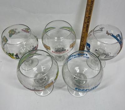 Huge Over-sized Glass Goblets Lot