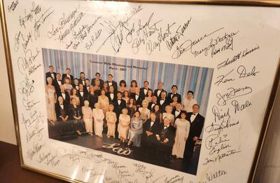 Lot #109 Lawrence Welk Show Milestones & Memories Photo with over 40 Autographs