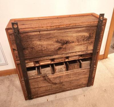 Lot #111 Antique Spice/Kitchen Cabinet - Wall or standing - 17 drawers