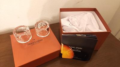 Lot #118 Nova Scotian Crystal in Box - set of 4 crystal napkin rings