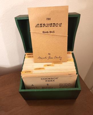 Lot #120 The Asphodel Cook Box - recipe box - complete - Out of Print