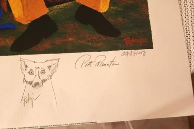 Lot #121 1996 New Orleans Jazz Fest Poster - Artists Proof with Remarque - double signed by Rodrigue