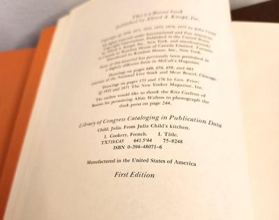 Lot #122 From Julia Child's Kitchen - 1975 rare slipcased edition 354/1500 autographed & signed to Pete
