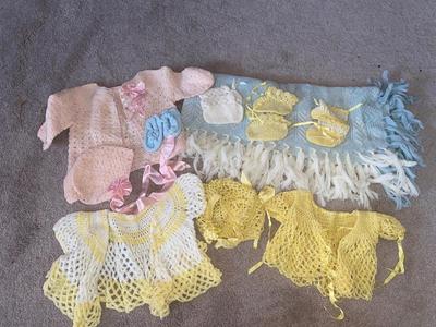 HAND CROCHETED AND KNITTED BABY CLOTHES