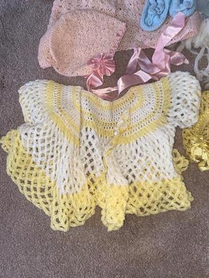 HAND CROCHETED AND KNITTED BABY CLOTHES