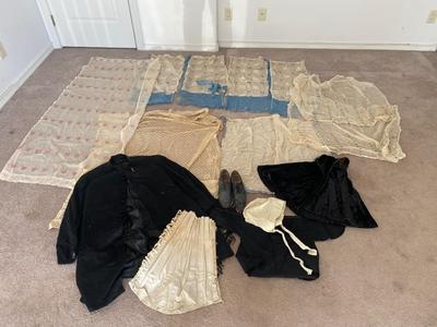 EARLY 1900’s CLOTHING AND CURTAINS
