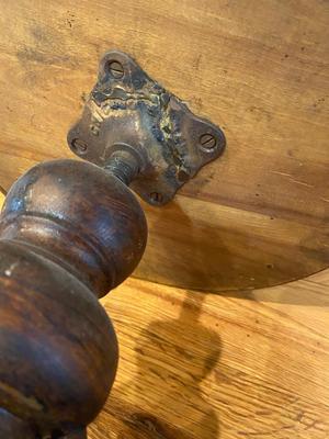 ANTIQUE PIANO STOOL AND CAST CLOTHES IRON