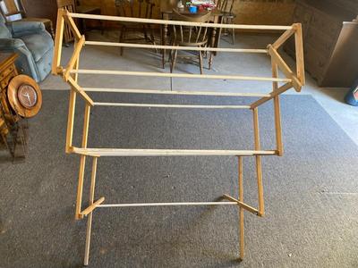 2 HANDMADE BLANKETS AND CLOTHING RACK