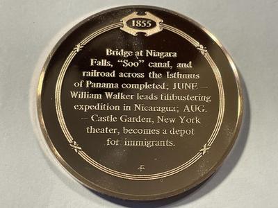 1855 YEAR OF ENGINEERING FEATS FRANKLIN MINT PROOF BRONZE MEDAL (MEDAL #117). FREE DOMESTIC SHIPPING