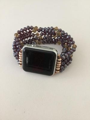 Led beaded stretchy fashion watch