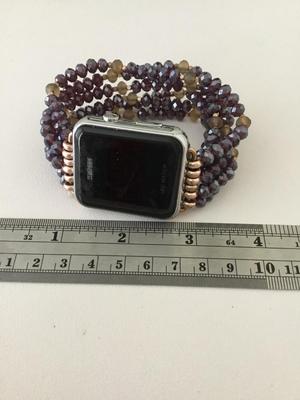 Led beaded stretchy fashion watch