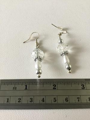 Beautiful plastic dangle earrings