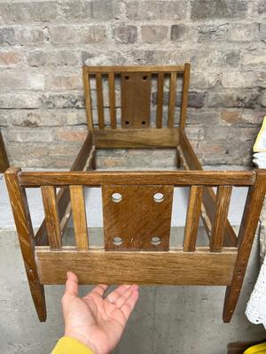 Doll bed and baby blankets