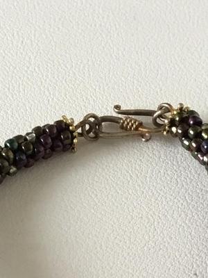 Vintage unmarked stone type beaded fashion bracelet