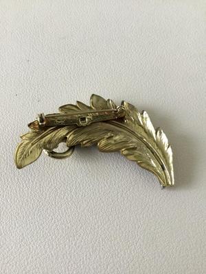 Cora marked leaf brooch