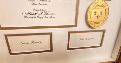 Lot #126 Inaugural New Orleans Legends Awards - 2014 - Pete & Beverly Fountain