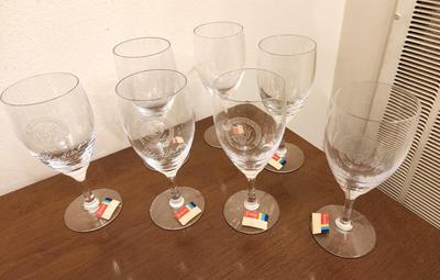 Lot #133 Lot of 7 Fostoria Wine Glasses - F. Edward Hebert, LA Congressman