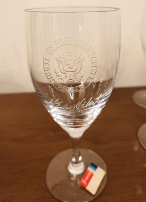 Lot #133 Lot of 7 Fostoria Wine Glasses - F. Edward Hebert, LA Congressman