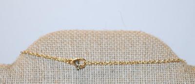 30 Dark Blue Marquis Cut Stones Cross PENDANT (1" x ¾") on a Gold Tone Necklace 18" L