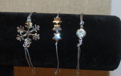 Assortment of 3 Rope Style Silver Tone Bracelets (6") with Lobster Clasps
