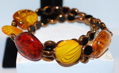 STIFF-WIRED Loose Bracelet OR Snug Necklace 18" End-to-End