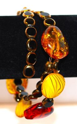 STIFF-WIRED Loose Bracelet OR Snug Necklace 18" End-to-End