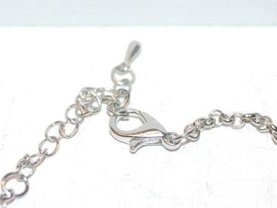 All BLUE HEARTS Stones Setting Bracelet (10") with a Silver Tone Chain