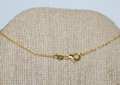 "Shell & Pearl" PENDANT (¼" x ¼") on a Gold Tone Necklace Chain Marked .925 18" L