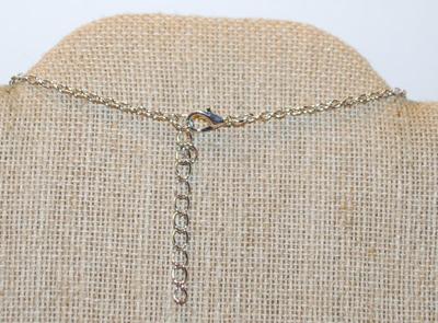 "Dragonfly in a Circle" PENDANT (1½" Diameter) on a Silver Tone Necklace Chain 18" L