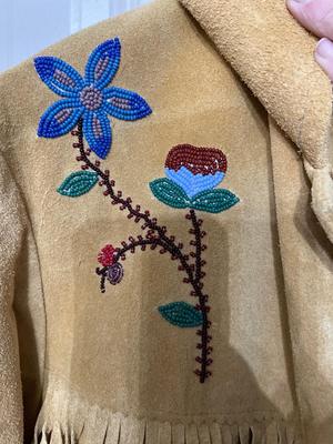 Beautiful custom-made leather fringe jacket