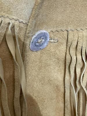 Beautiful custom-made leather fringe jacket
