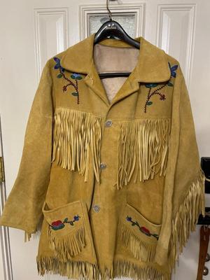 Beautiful custom-made leather fringe jacket