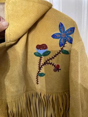 Beautiful custom-made leather fringe jacket